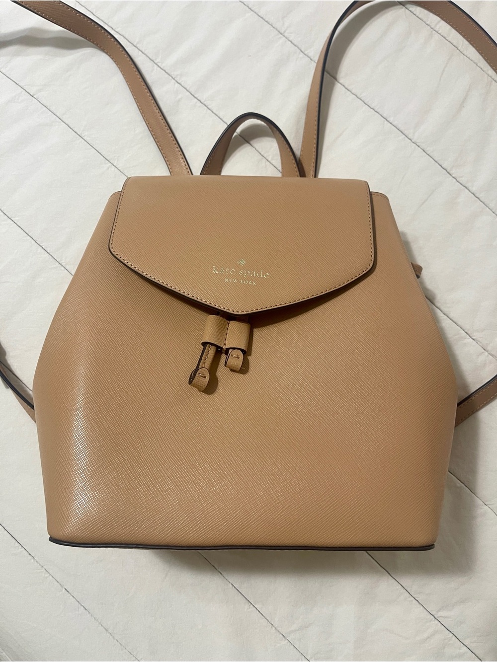 kate spade Tan Saffiano Leather Backpack